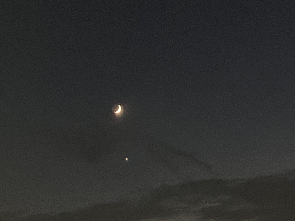 月と金星